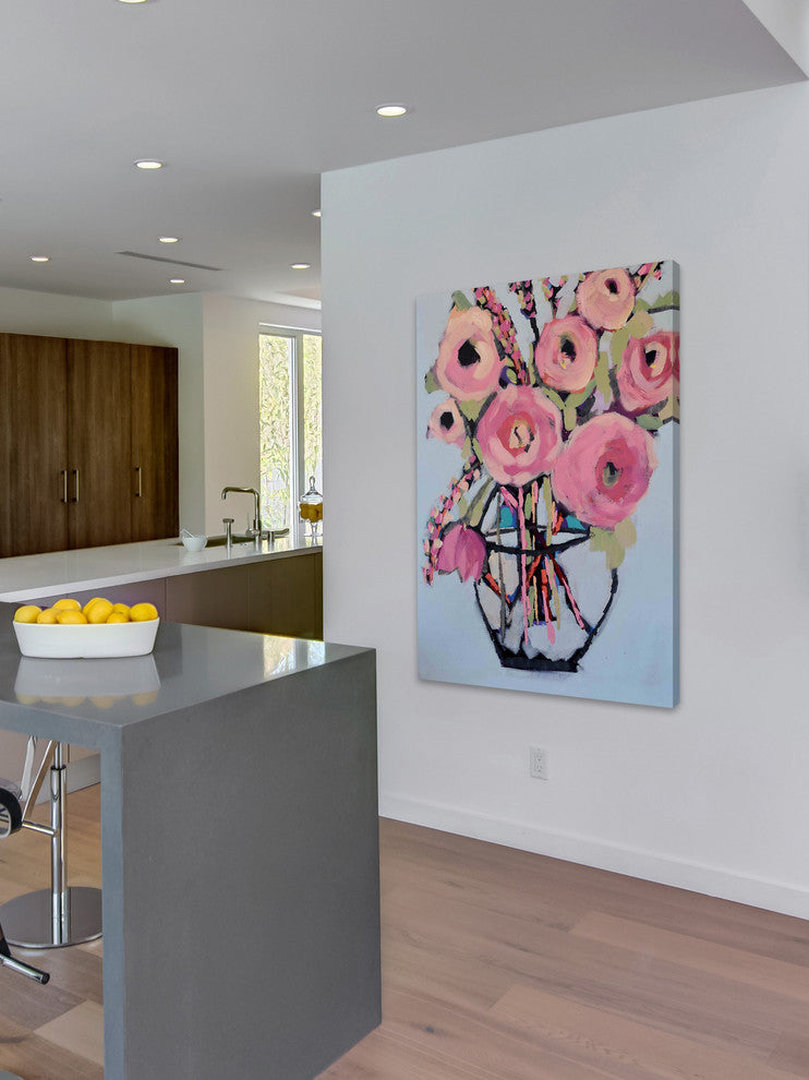 Marmont Hill, "Lots of Pink Flowers" by Michelle Rivera on Wrapped Canvas, 40x60