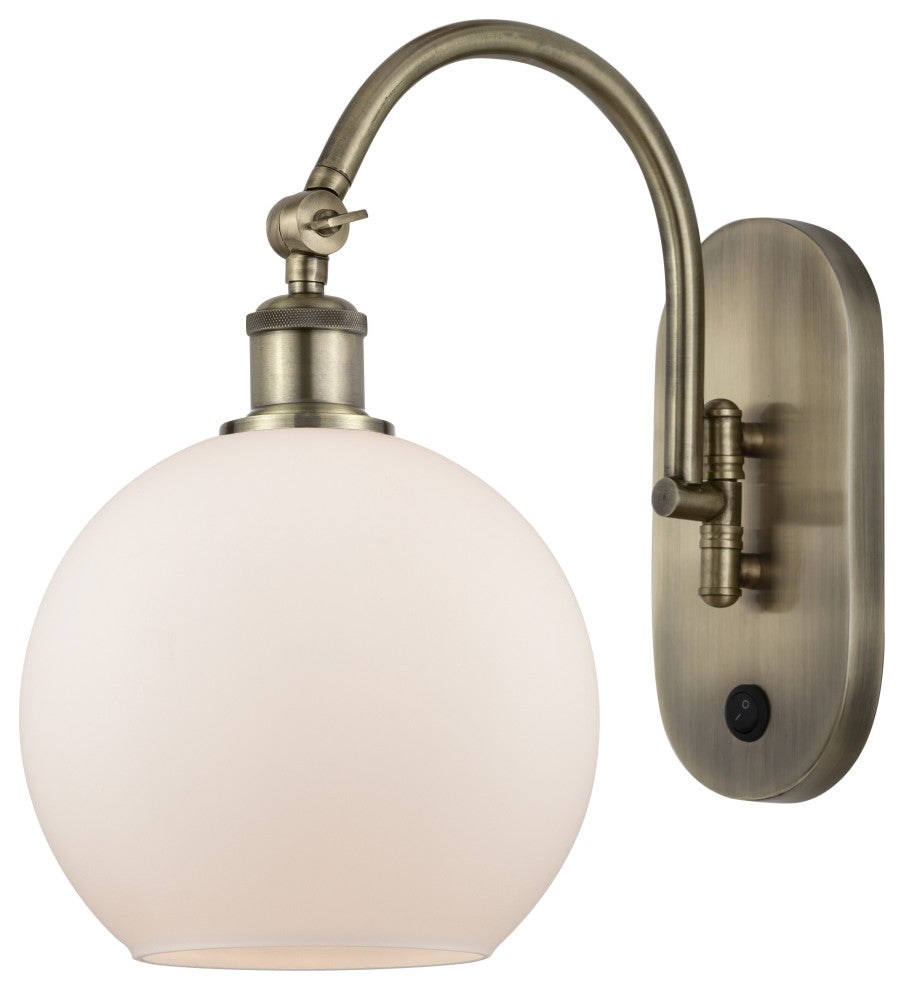 Innovations 518-1W-AB-G121-8 1-Light Sconce, Antique Brass