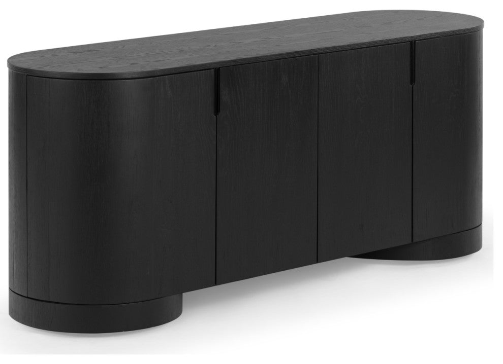 Safavieh Couture Jesbelina Oval Wood Sideboard, Black