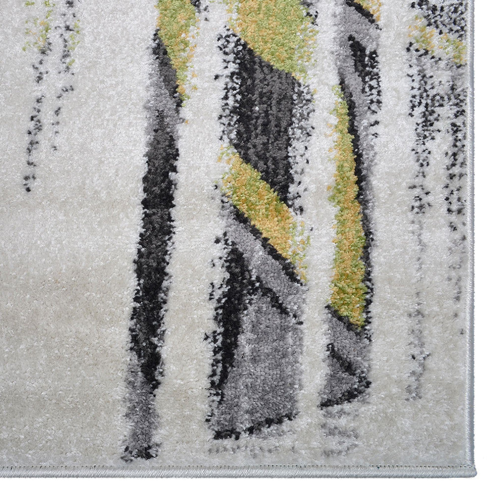 MACHINE MADE HEATSET POLYPROPYLENE AREA RUGS -Beige Green,Contemporary Design, [Rectangle] 5'x8'