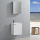 Valencia 20" Glossy White Wall Hung Vanity Set, Cabinet, Faucet, FFT3811CH
