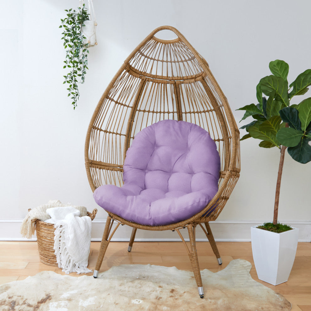 Mozaic Home Lavender Suede Egg Chair Cushion