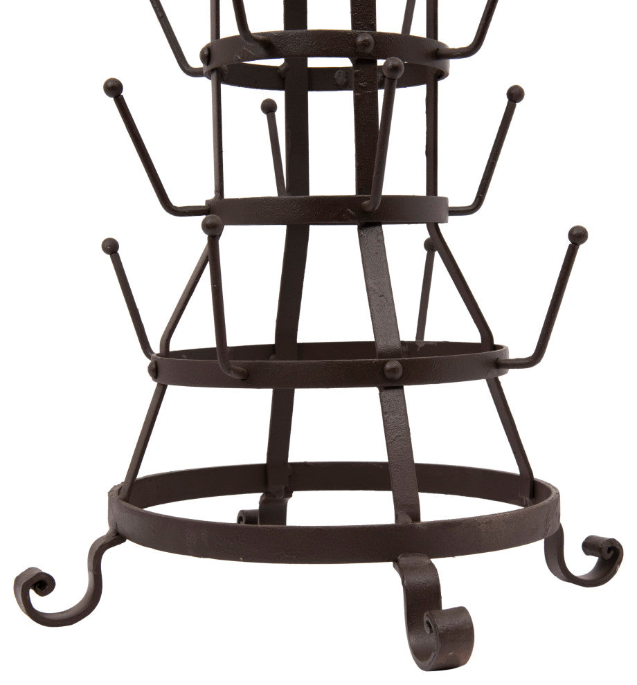 Metal Bottle/Mug Holder With 24 Hooks