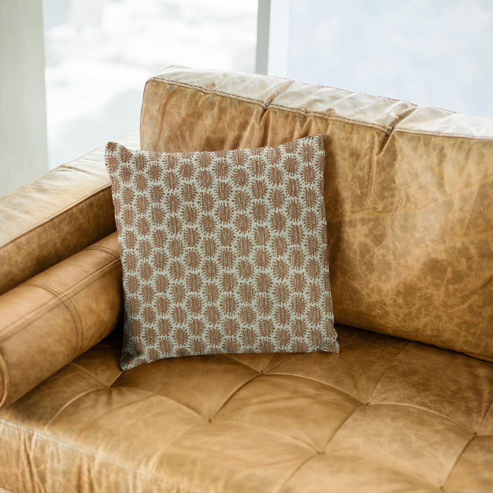 Plutus Brown Eyelashes Dot Luxury Throw Pillow, 12"x20"