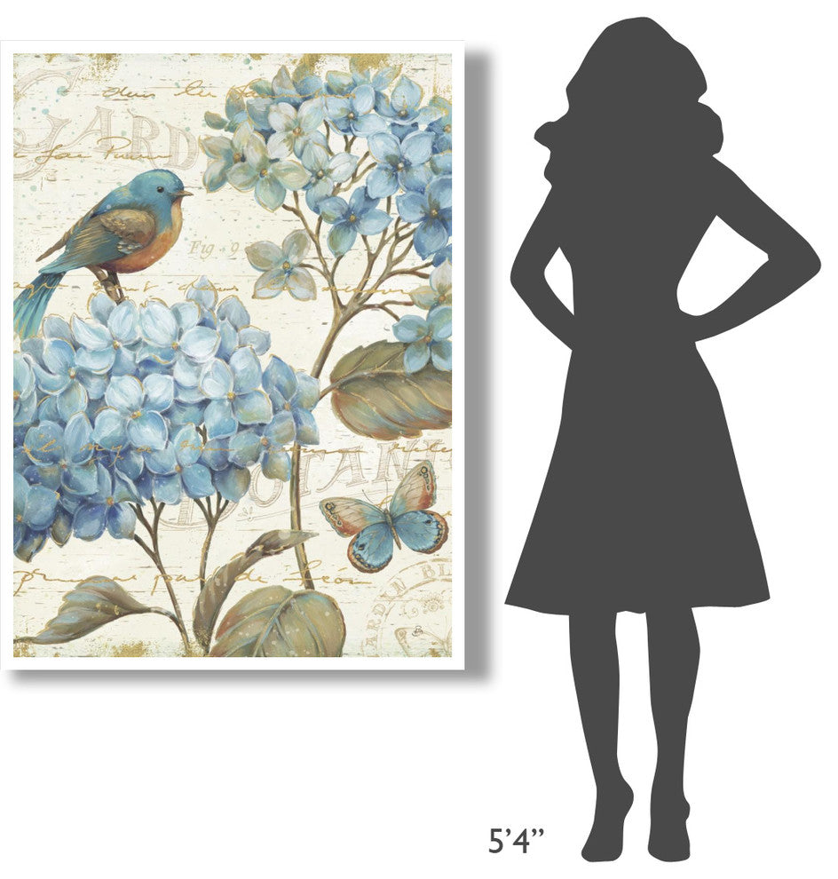 "Blue Garden II" Digital Paper Print by Daphne Brissonnet, 38"x50"