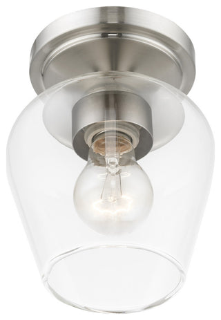 Willow 1 Light Brushed Nickel Flush Mount