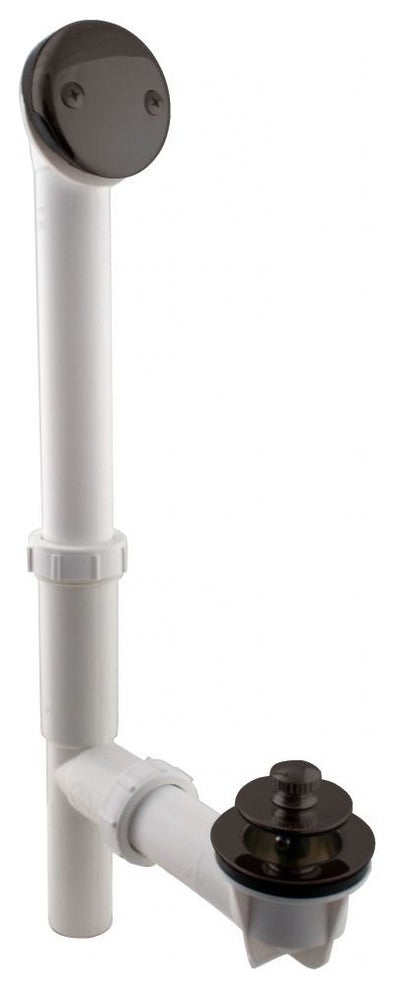 White 1.5" Tubular Twist & Close Bath Waste In Oil Rubbed Bronze