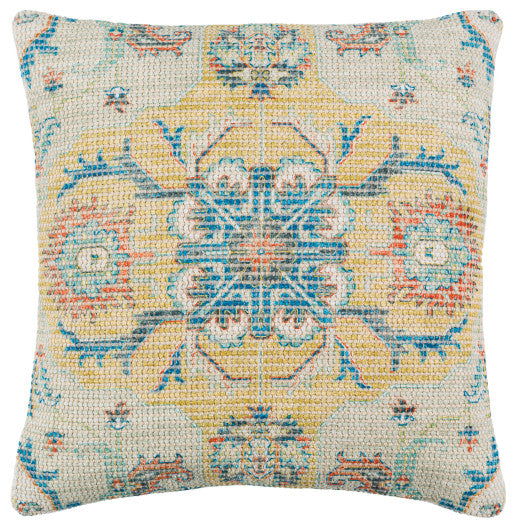 Surya Samsun Pillow Cover 22"H X 22"W Cream & Yellow