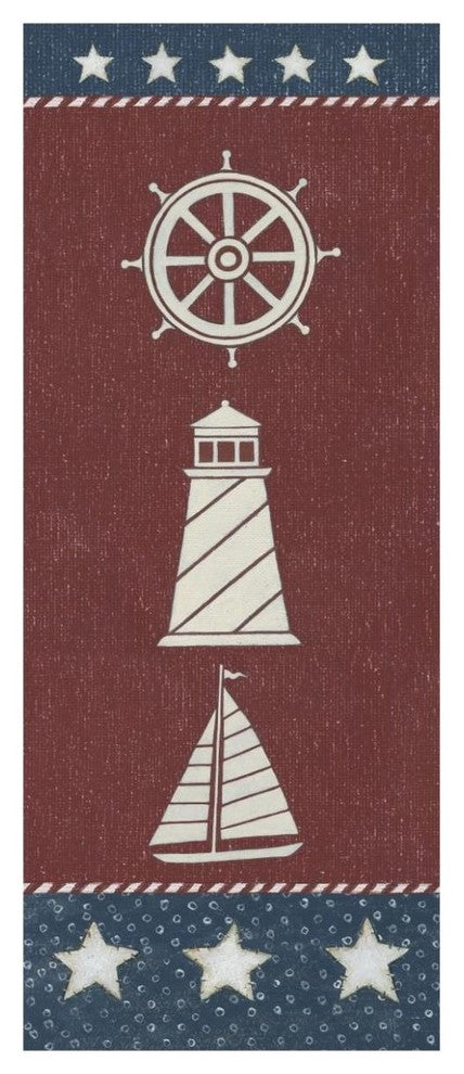 "Coastal Americana Panel II" Digital Paper Print by David Carter Brown, 26"x62"