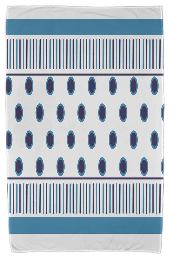 30x60" Center Stripe, Stripe Print Beach Towel, Navy Blue