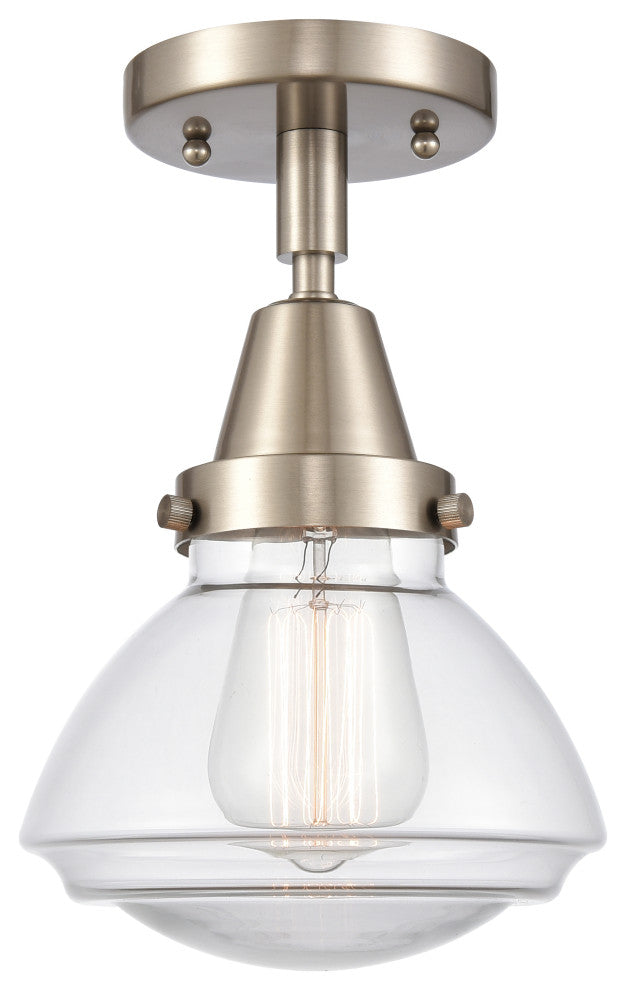 Innovations 447-1C-SN-G322-LED Olean 1 Light Flush Mount, Brushed Satin Nickel