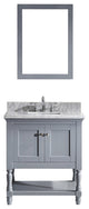 Virtu Julianna 32" Single Bathroom Vanity, Gray With Faucet and Mirror