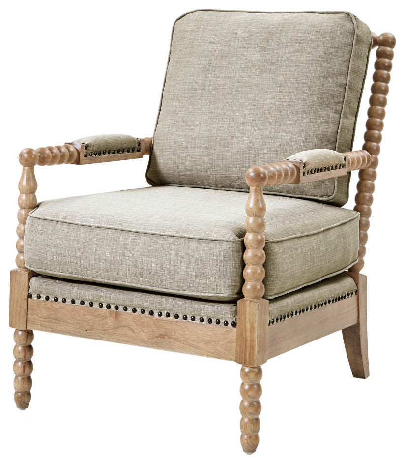 Madison Park Donohue Accent Arm Chair, Light Grey