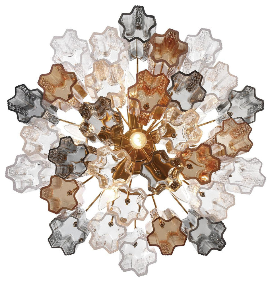 CRYSTORAMA Addis 6 Light Aged Brass Chandelier
