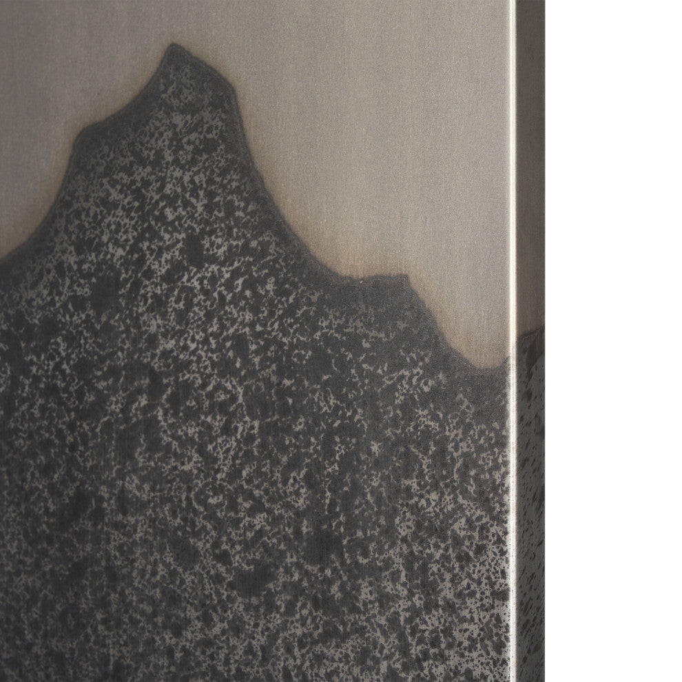 Raum Painted Monochrome With Acid Wash Metal Wall Art