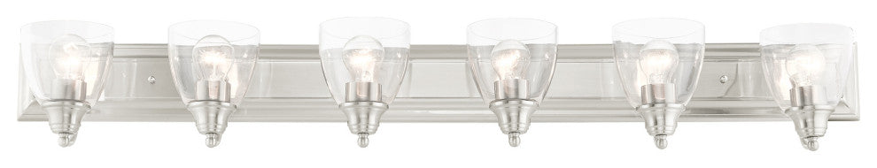 Brushed Nickel Transitional, Colonial, Vanity Sconce