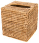 Artifacts Rattan Column Tissue Box Cover, Honey Brown