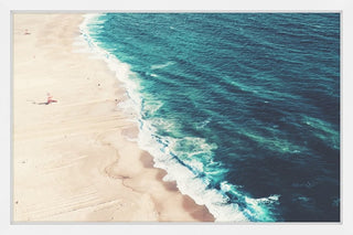 "Nazare Beach" Framed Print by Ingrid Beddoes