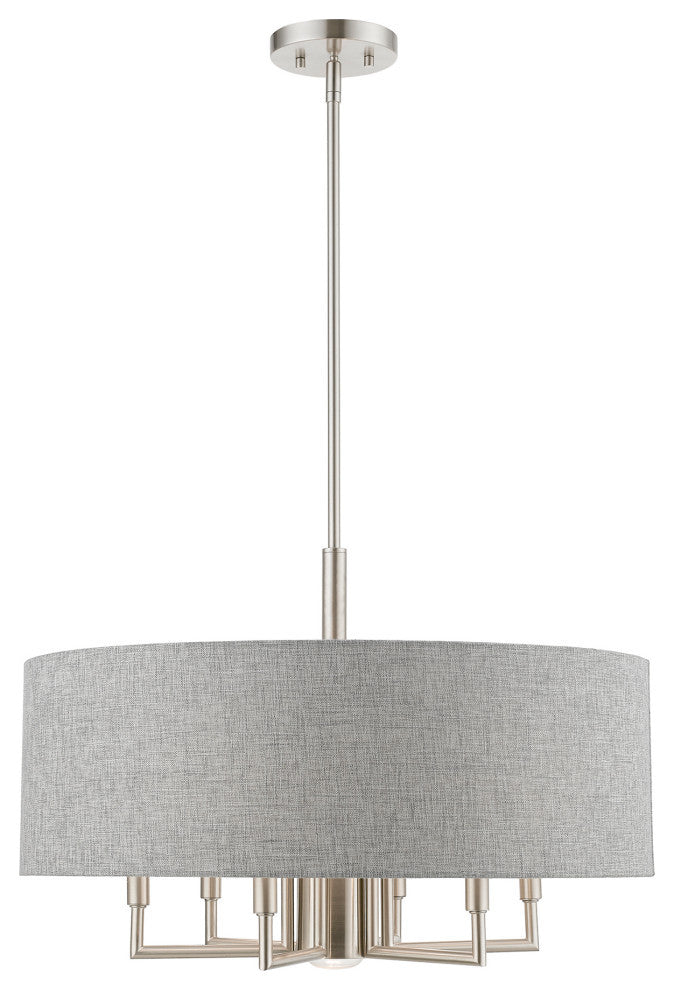 Dakota 7 Light Brushed Nickel Pendant Chandelier