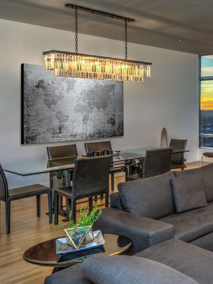 "Latitude" Print on Brushed Aluminum, 60"x40"