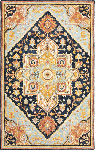 Oriental Weavers Alfresco Navy/ Rust Oriental Indoor Area Rug 3'6"X5'6"