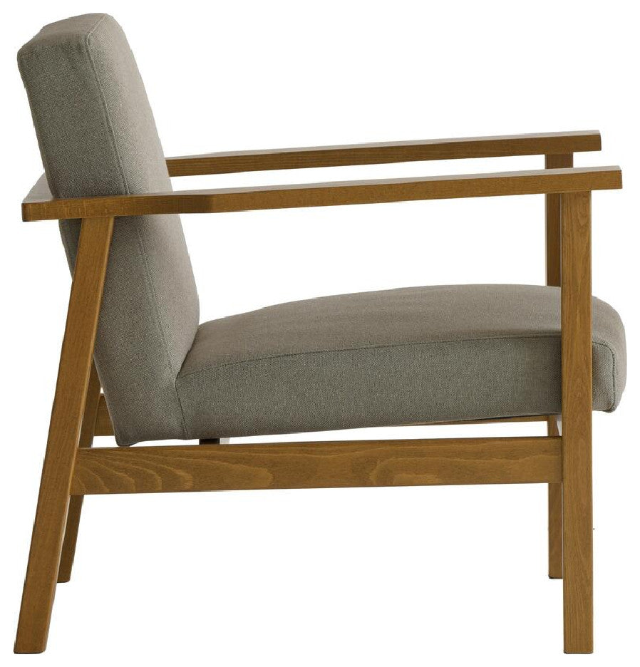 Gray Linen Lounge Armchair, Andrew Martin Cecil