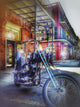 New Orleans "Harry's Harley" Stretched Canvas Giclee By Mark Pritchard, 24"x32"