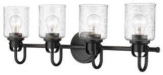 Zlite 340-4V-MB 4-Light Vanity, Clear Seeded