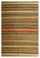 Handwoven Jute Rug, Yellow, Green, and Red, 5''x8''