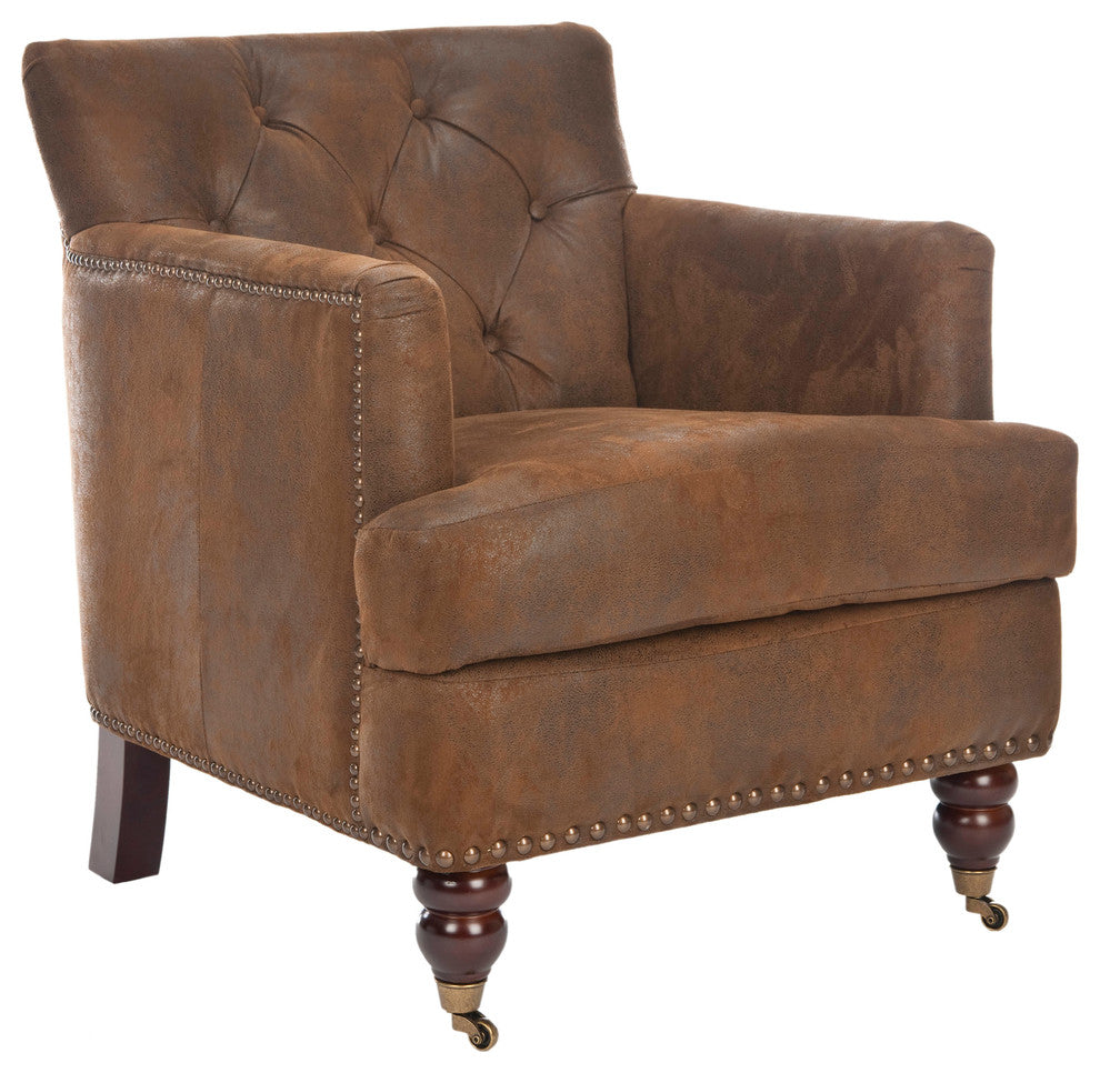 Safavieh Colin Tufted Club Chair, Brown Polyester