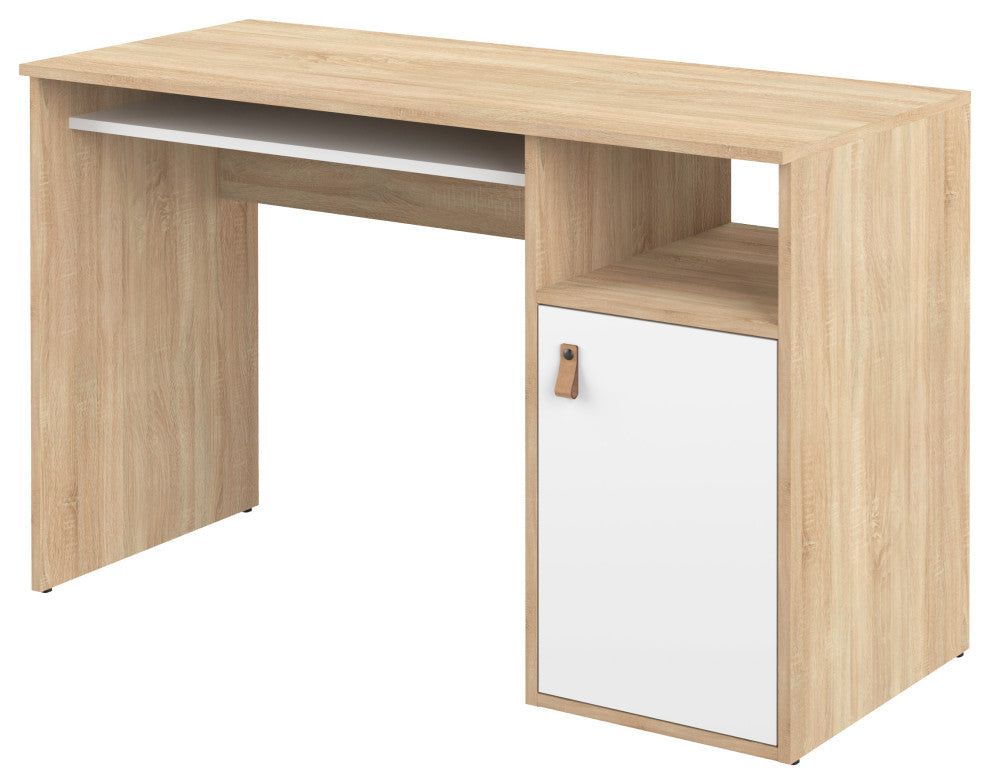 Oxford Desk, White/Oak