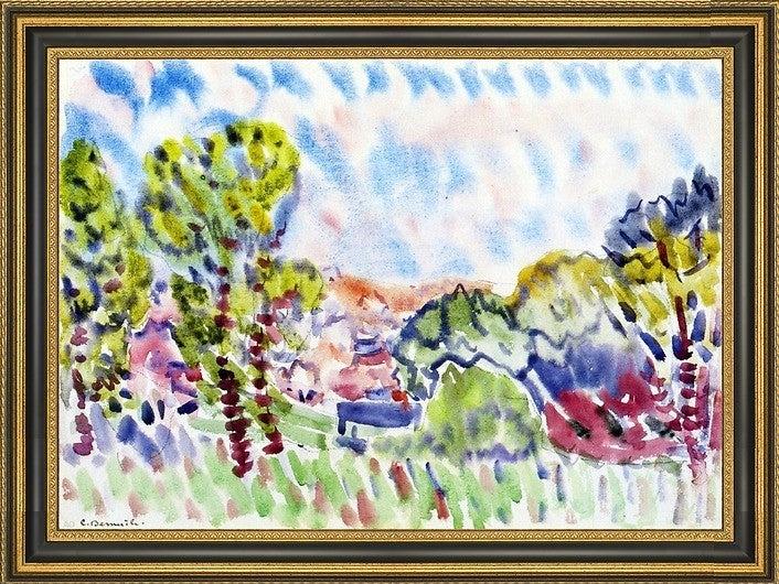 Charles Demuth Trees #5 - 18" x 27" Framed Premium Canvas Print