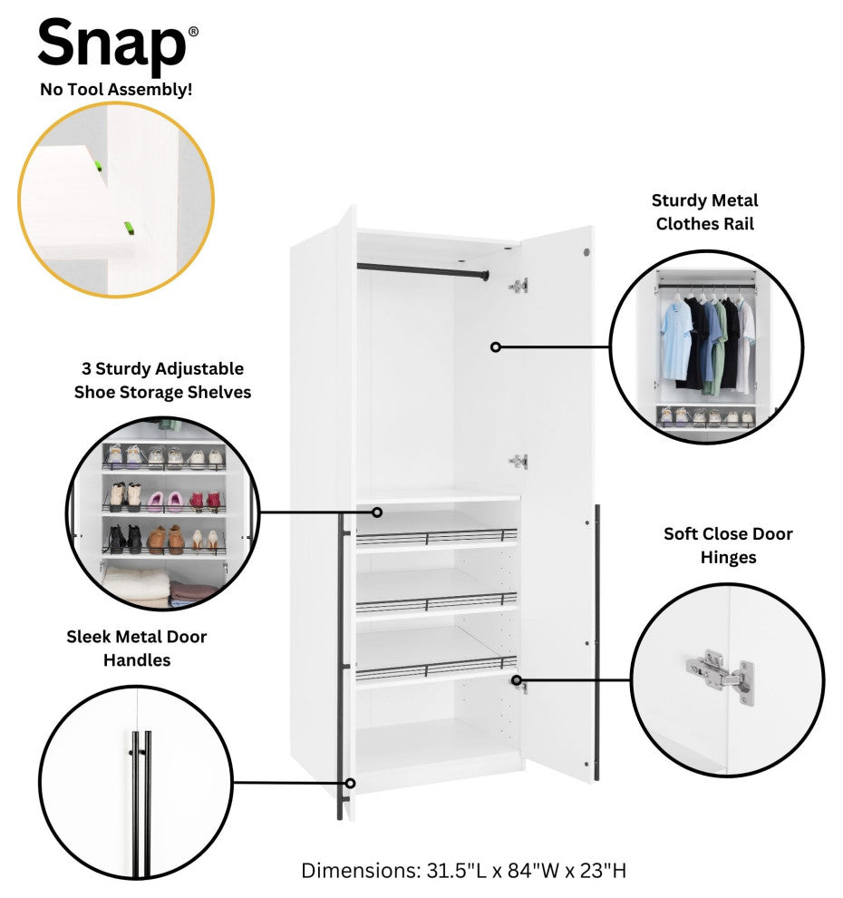 Manhattan Comfort Lee Wardrobe Closet 3.0