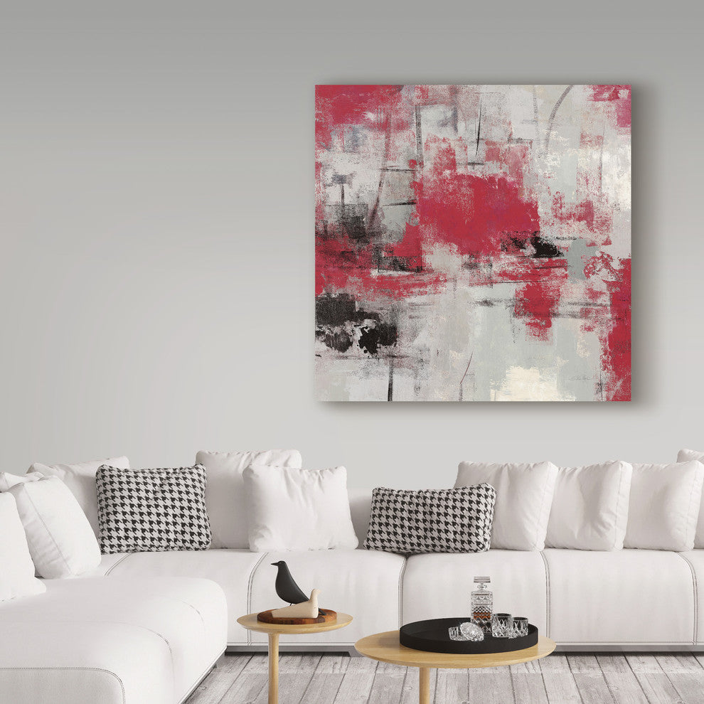 "Stone Gardens III Red" by Silvia Vassileva, Canvas Art, 18"x18"