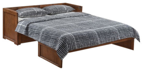 Cube Queen Size Murphy Bed Cabinet, Cherry