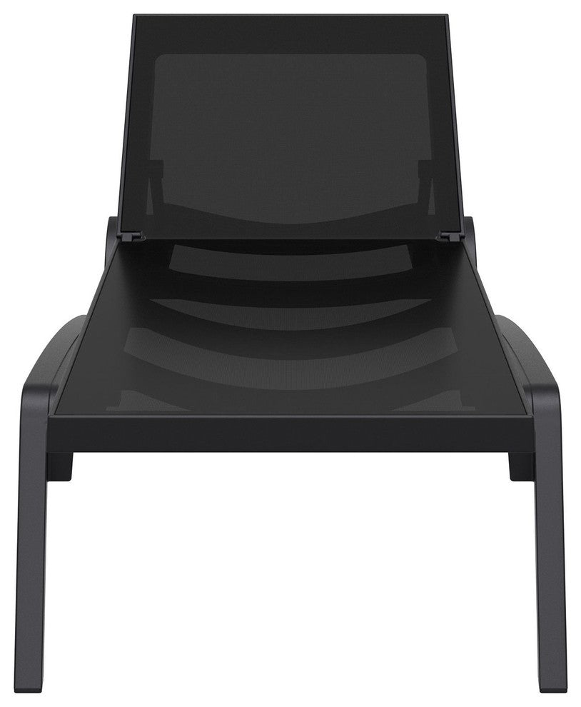 Compamia Pacific Sling Chaise Lounges, Black