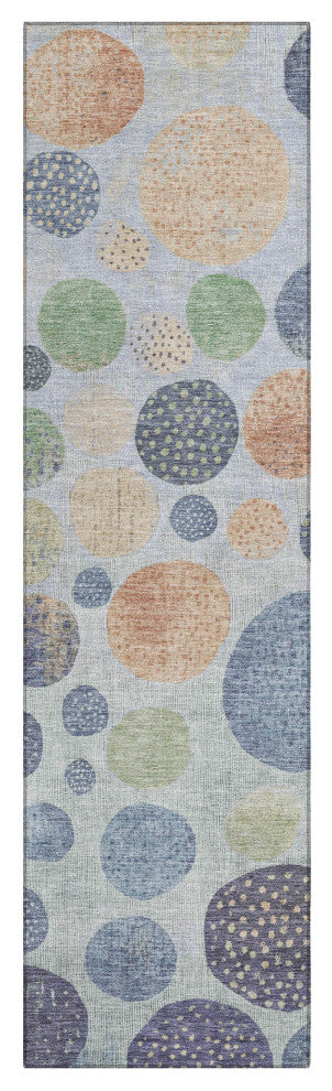 Machine Washable Indoor/Outdoor Chantille ACN1899 Denim 2'3" x 7'6" Runner Rug