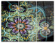 "Symmetrical Green Fractal Flower" Digital Metal Wall Art, 3 Panels, 36"x28"