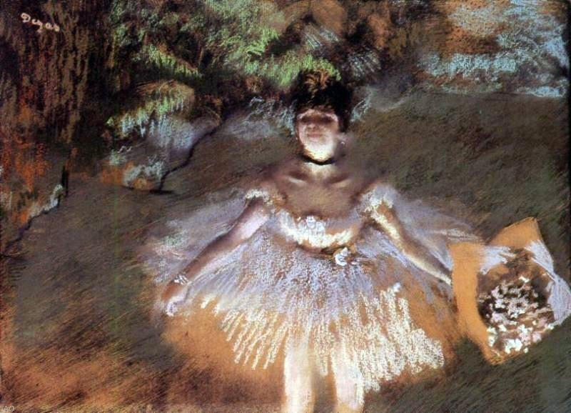 Edgar Degas A Dancer Onstage With a Bouquet, 18"x27" Wall Decal