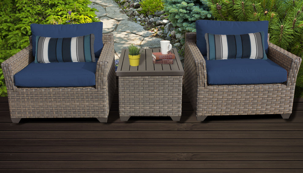 Monterey 3 Piece Outdoor Wicker Patio Furniture Set 03a