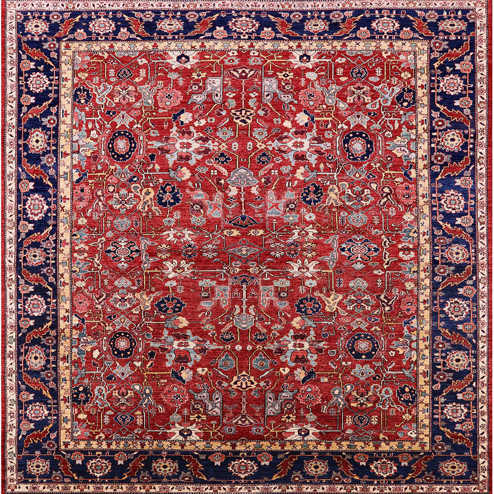 Ahgly Company Indoor Square Mid-Century Modern Area Rugs, 5' Square