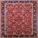 Ahgly Company Indoor Square Mid-Century Modern Area Rugs, 5' Square