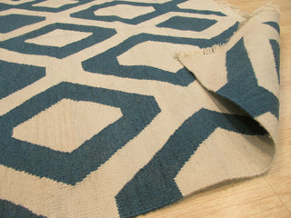 Ivory Transitional Geometric Indoor/Outdoor Kilim Area Rug