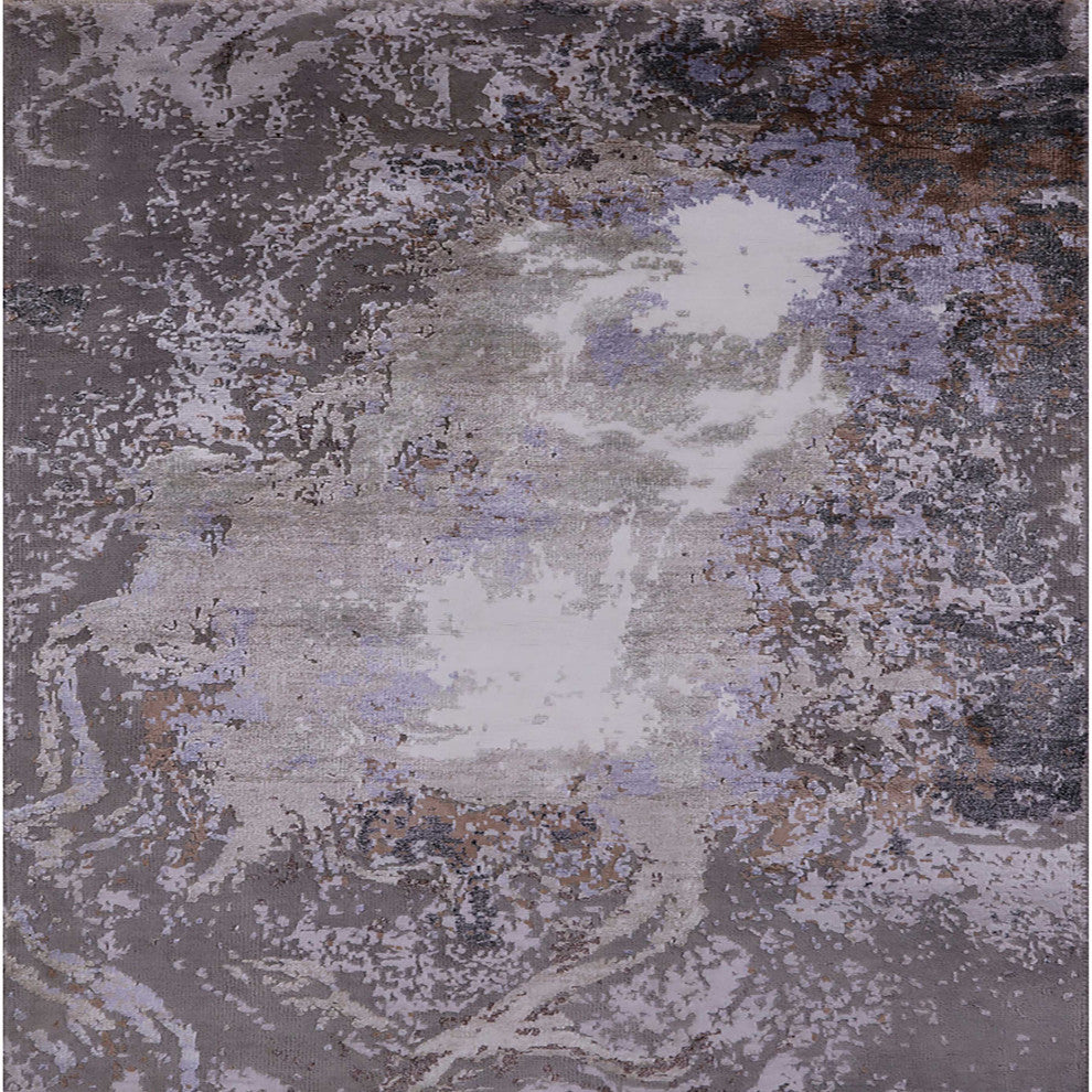 Ahgly Company Indoor Square Mid-Century Modern Area Rugs, 8' Square