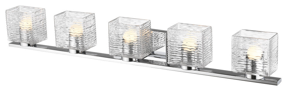 Zlite 336-5V-CH-LED 5-Light Vanity, Clear