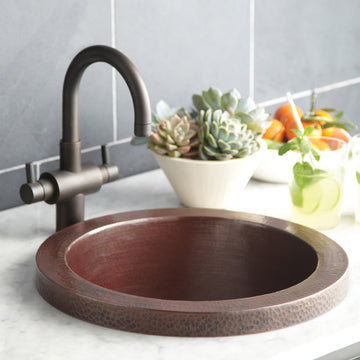Native Trails CPS16 Mojito 13" Drop-In Single Basin Copper Bar - Antique Copper
