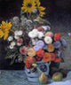 Pierre Auguste Renoir Mixed Flowers in an Earthenware Pot Wall Decal