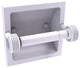 Clearview Recessed Toilet Paper Holder with Groovy Accents, Matte White