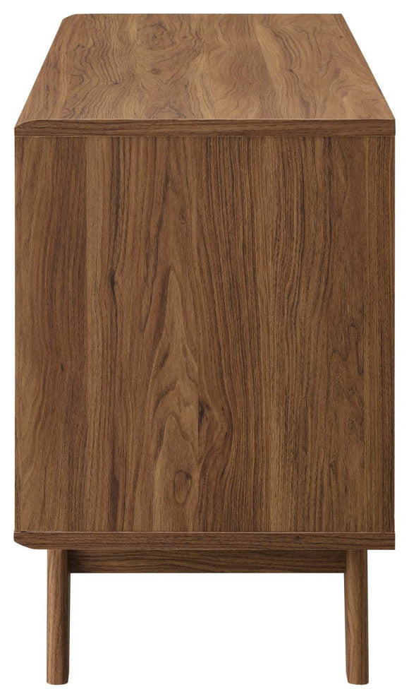 Sofa Side Table Display Stand, Wood, Brown Walnut White, Modern, Lounge
