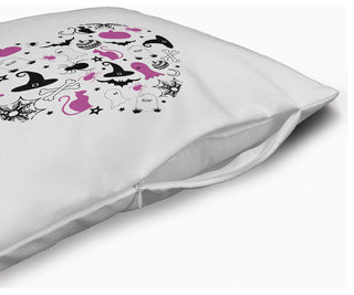 Halloween Heart Accent Pillow With Removable Insert, Orchid, 16"x16"